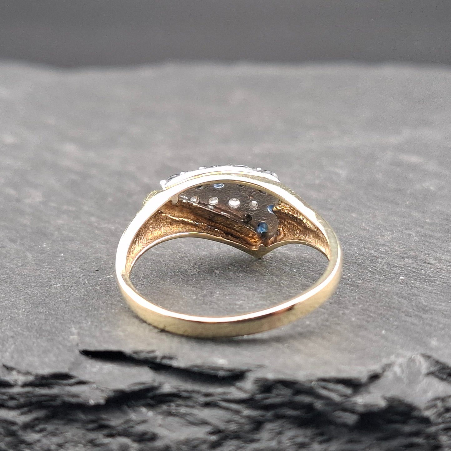 Ring Gold 585er mit Brillanten und Saphiren Gr. 62