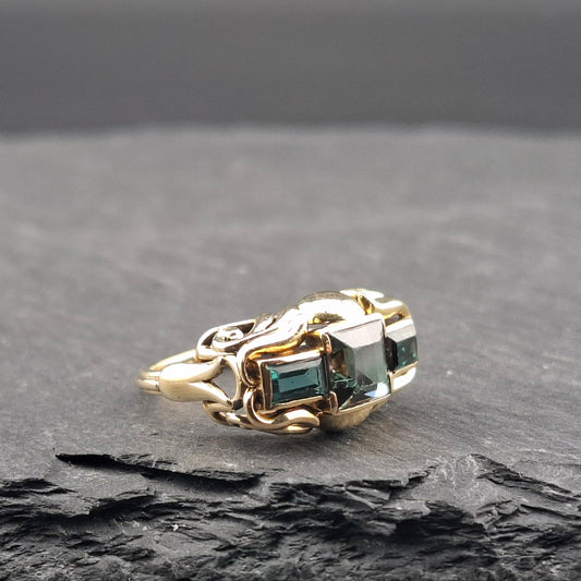 Artdeco Spinell Goldring 585er Gr. 49