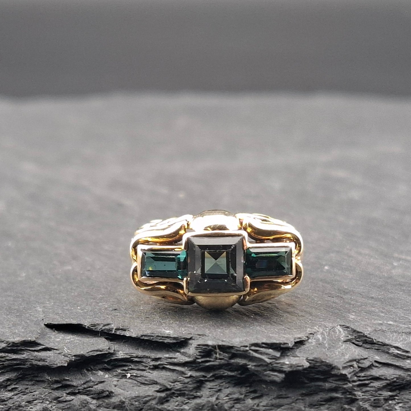 Artdeco Spinell Goldring 585er Gr. 49