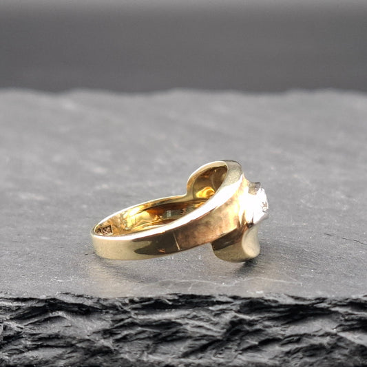 Vintage Goldring 585er mit lupenreinen Brillanten