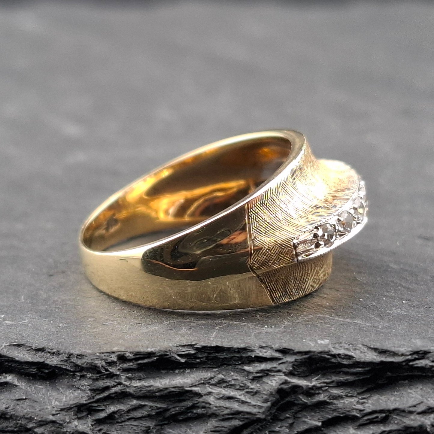 Gold Damenring mit Zirkonia 585er Goldring Gr. 57