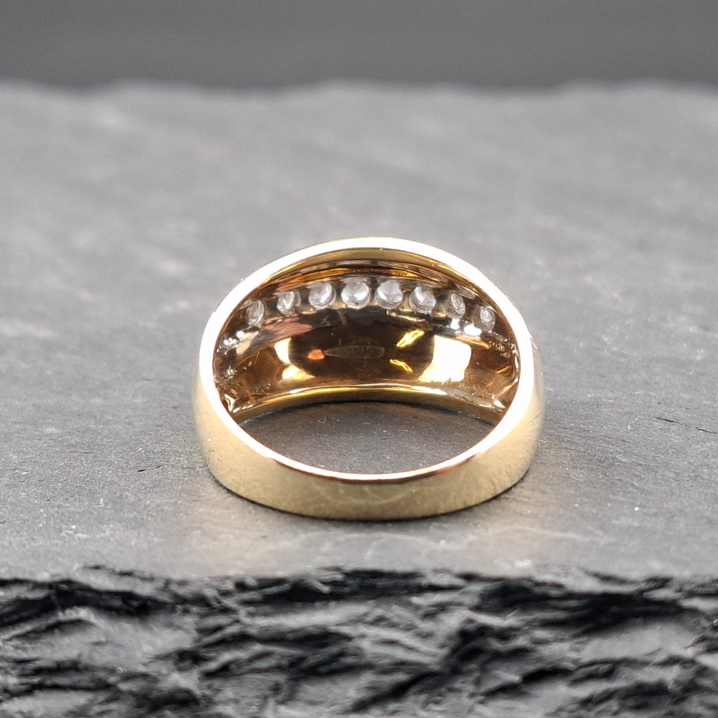 Gold Damenring mit Zirkonia 585er Goldring Gr. 57
