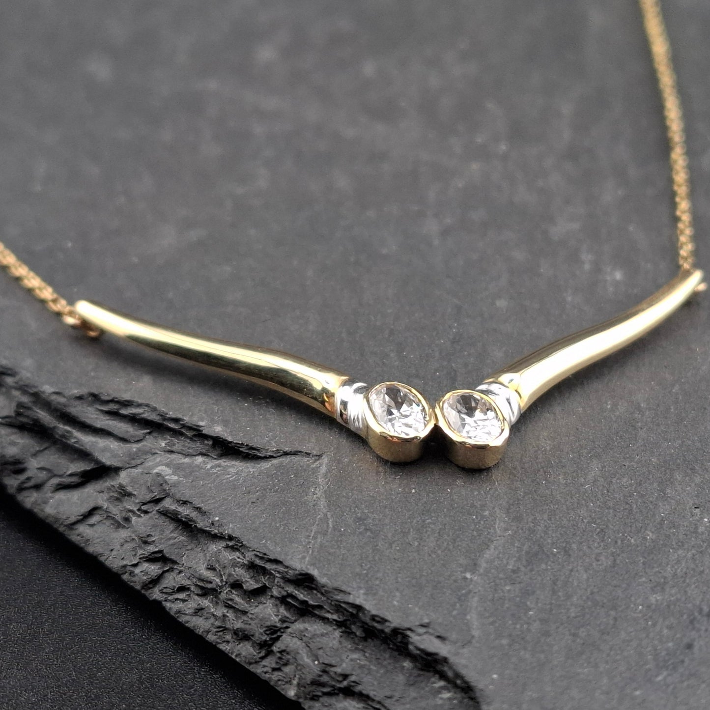 Halskette Gold 333er mit Zirkonia