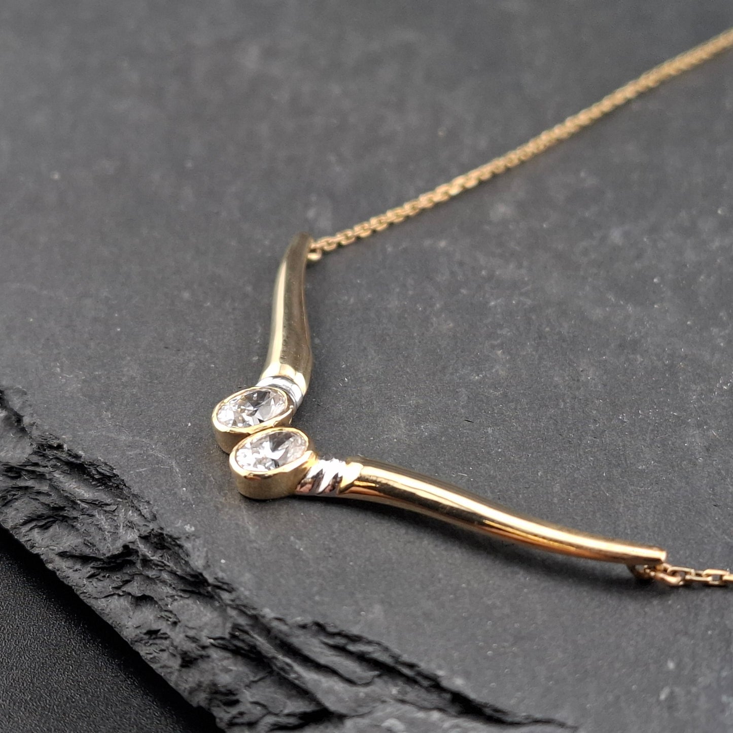 Halskette Gold 333er mit Zirkonia