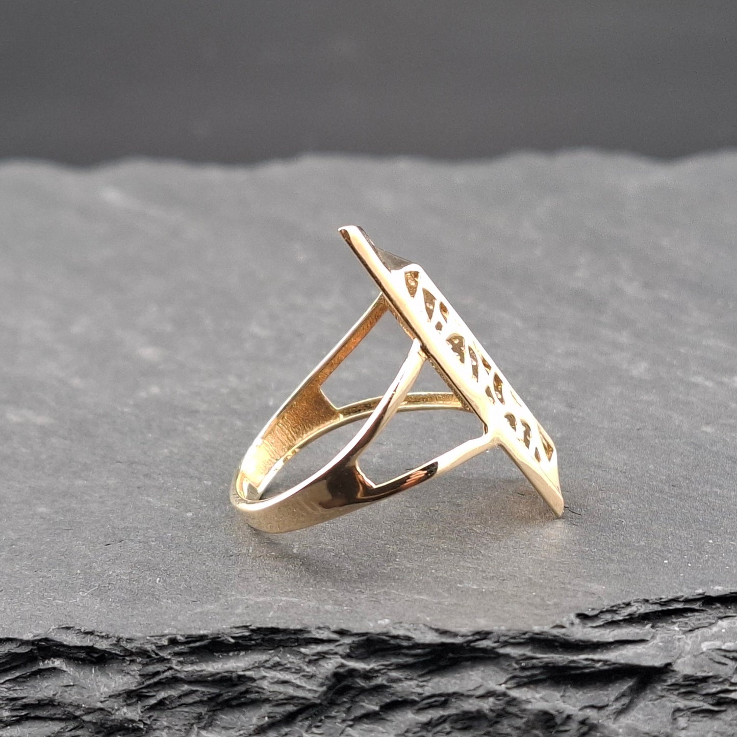 Ring Gold 585er prunkvoll mit Zirkonia Gr. 59