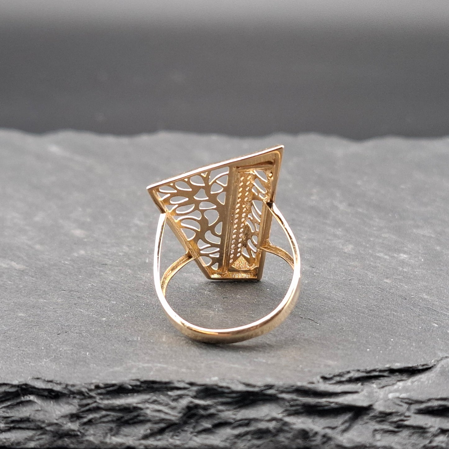 Ring Gold 585er prunkvoll mit Zirkonia Gr. 59