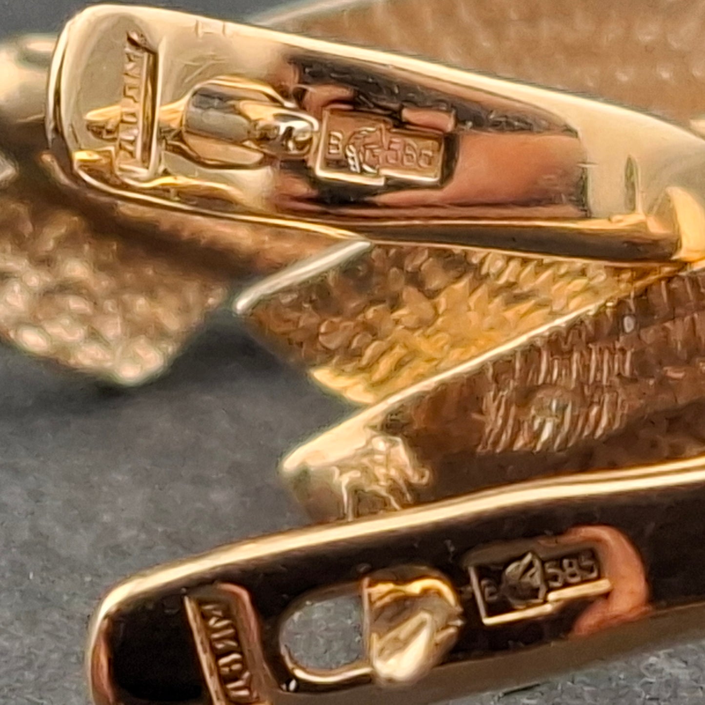 Ohrringe Gold 585er Bicolor Rotgold Weißgold