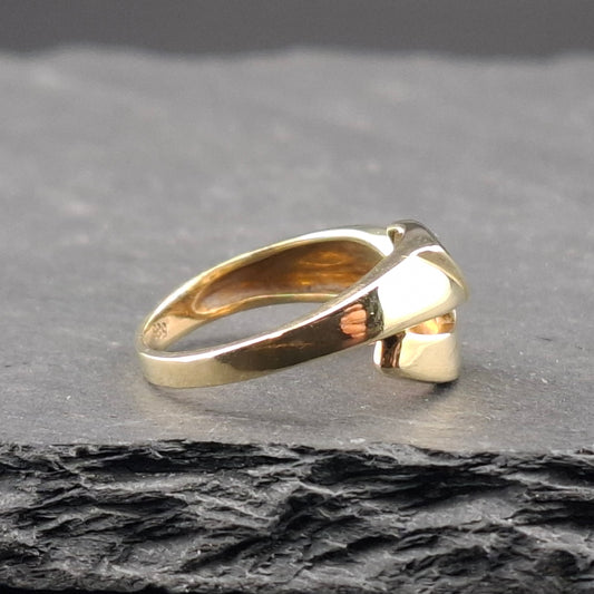 Ring Gold 585er mit Diamantsplitter Gr. 52