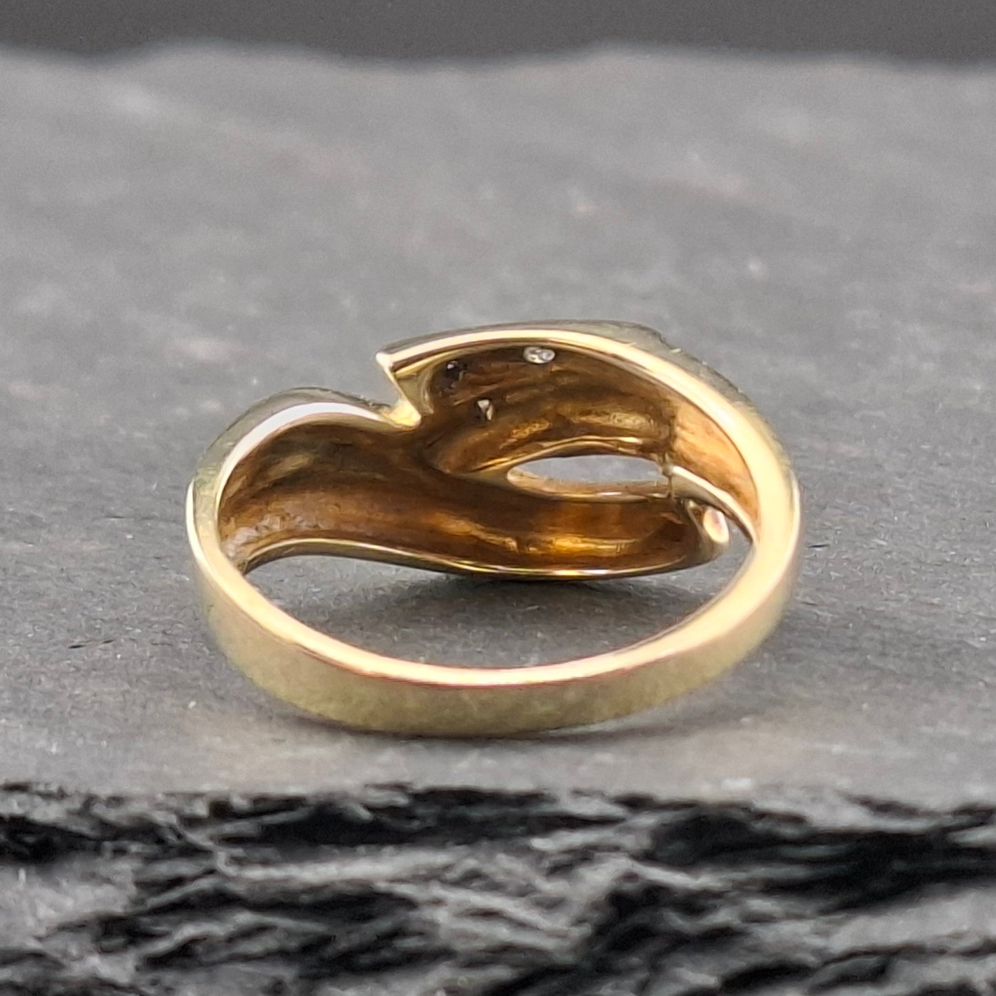 Ring Gold 585er mit Diamantsplitter Gr. 52