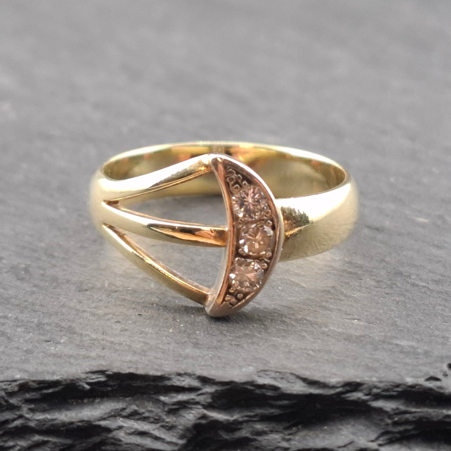 Vintage Brillant Gold 585er Damenring