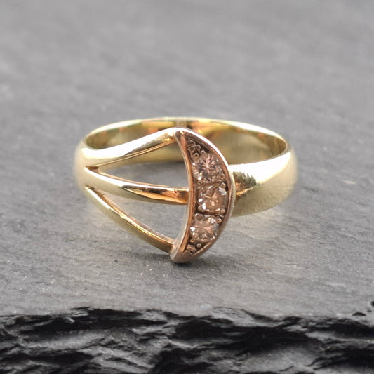 Vintage Brillant Gold 585er Damenring