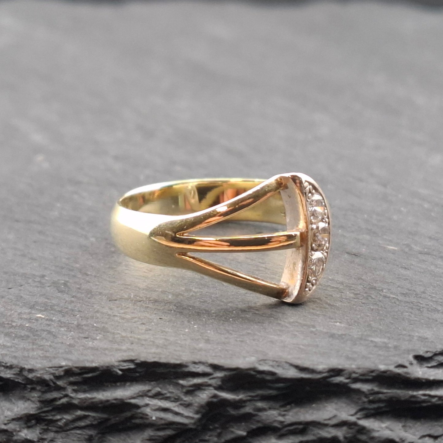 Vintage Brillant Gold 585er Damenring