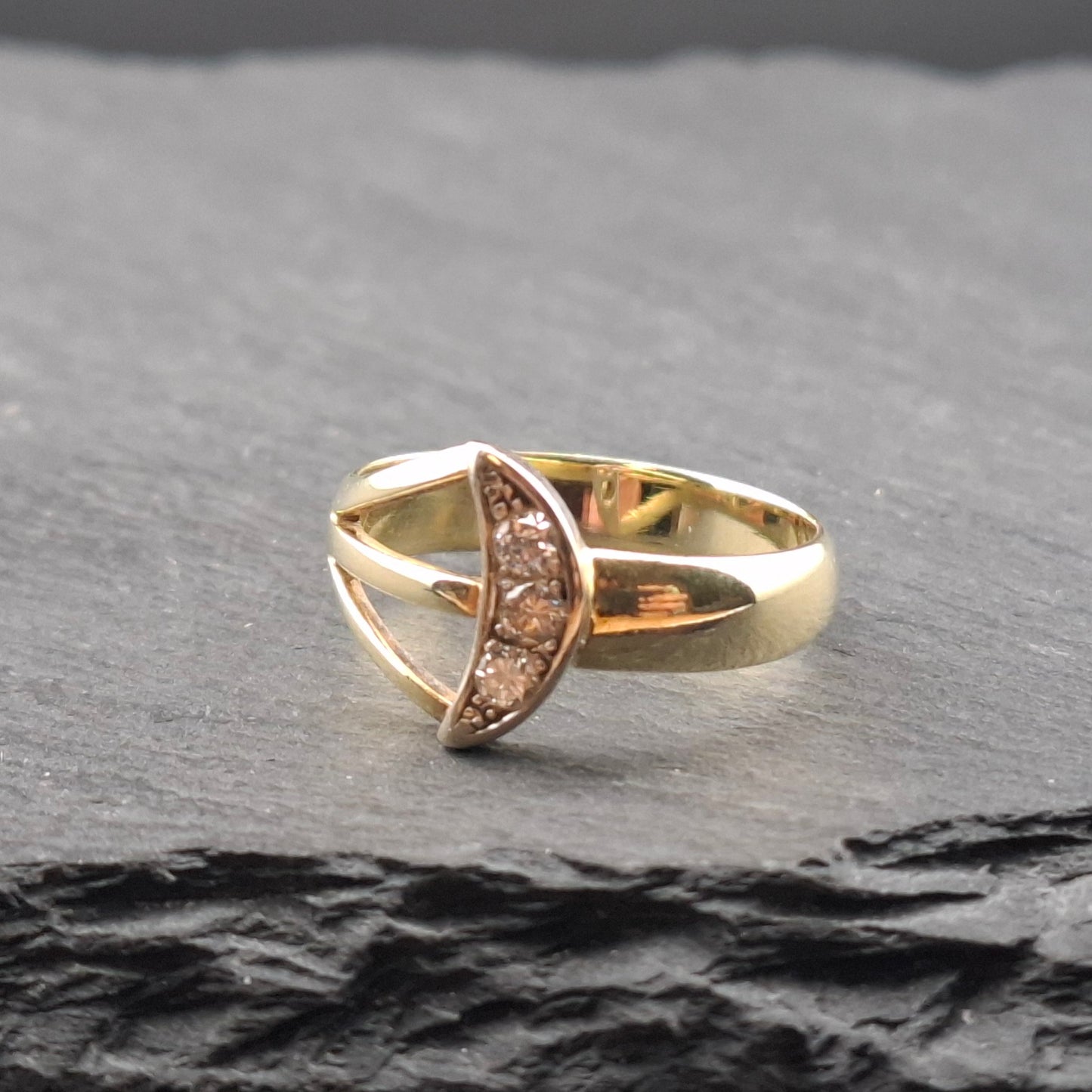 Vintage Brillant Gold 585er Damenring