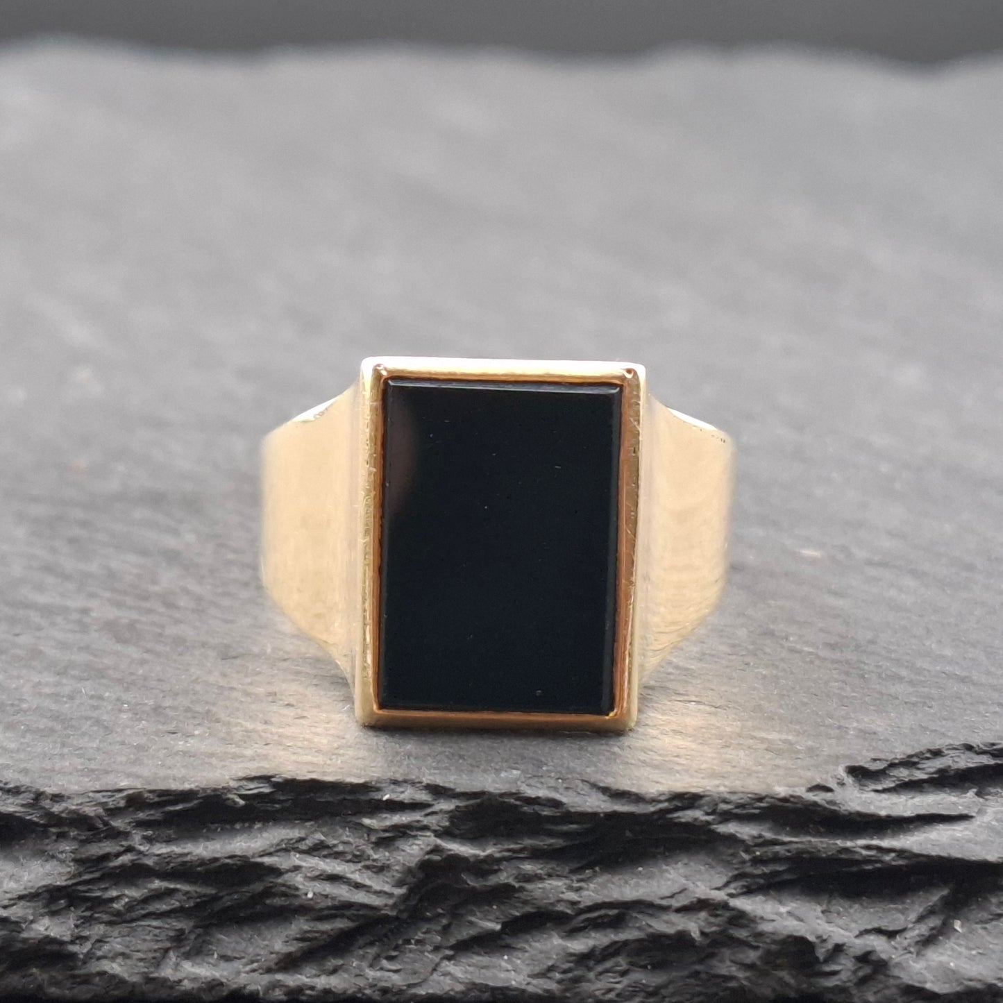 Vintage Gold 583er Onyx Siegelring