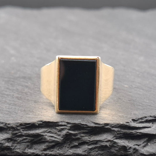Vintage Gold 583er Onyx Siegelring