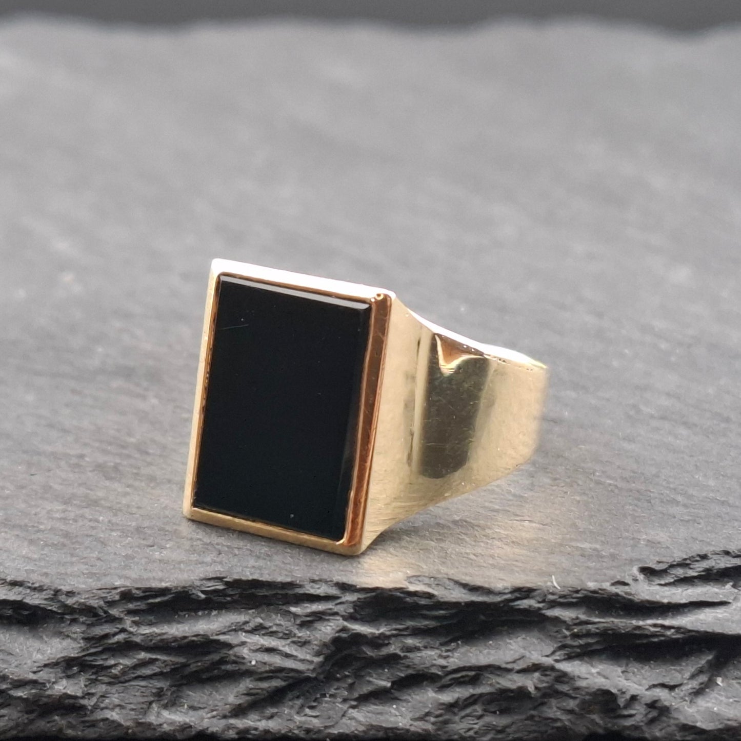 Vintage Gold 583er Onyx Siegelring