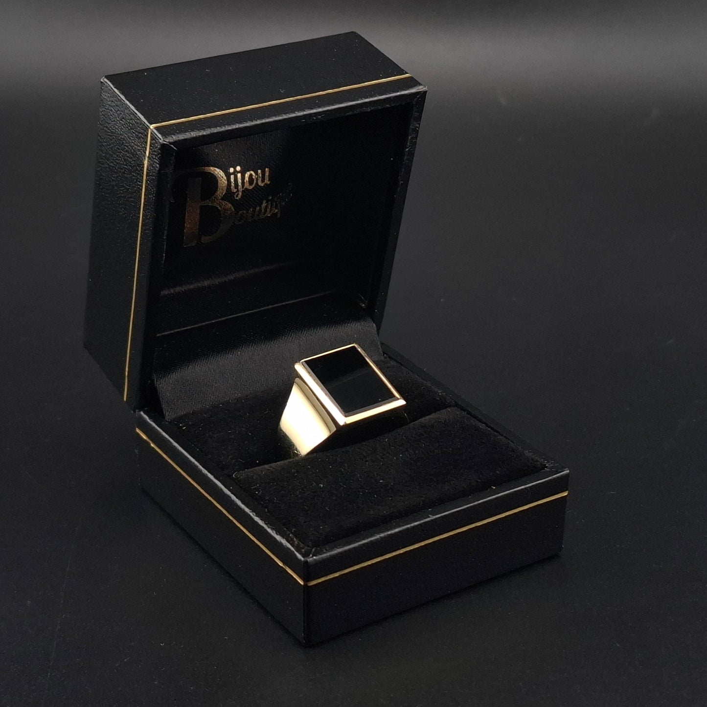 Vintage Gold 583er Onyx Siegelring