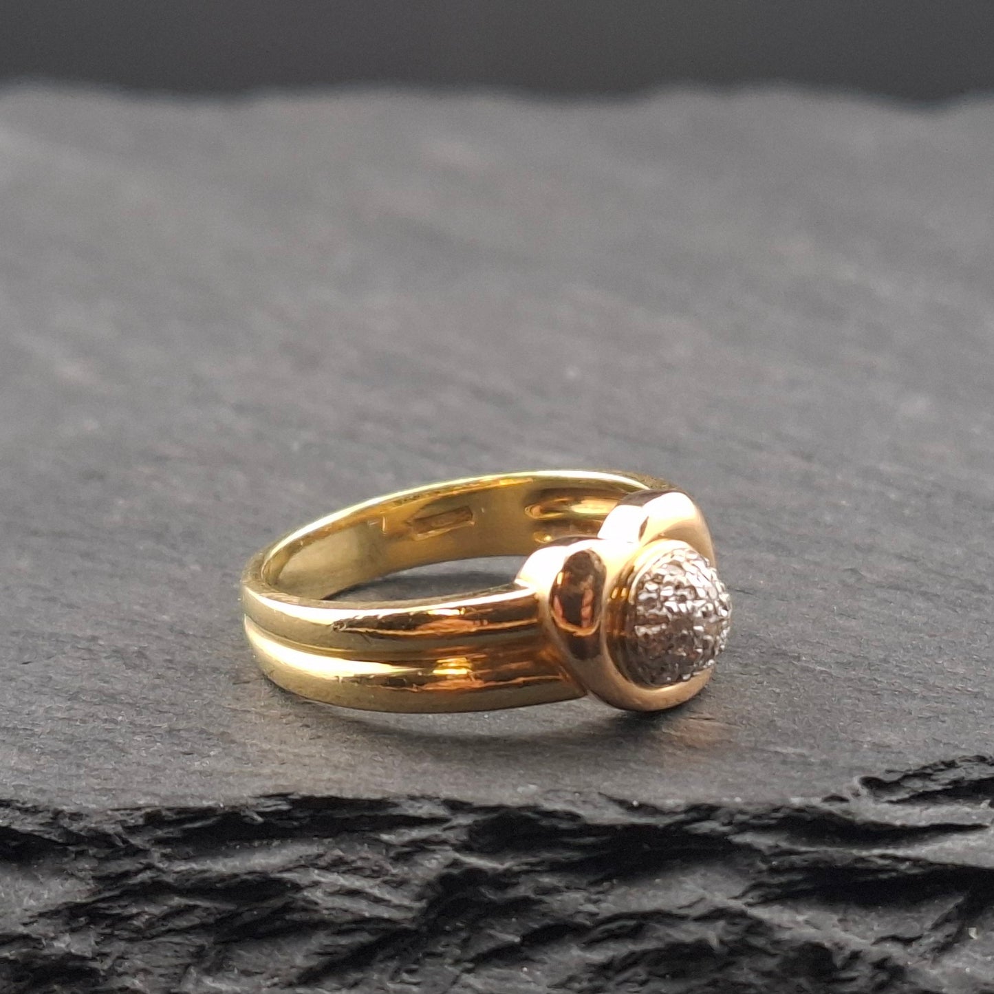 Ring Gold 750er mit Diamanten in Herzförmiger Krone