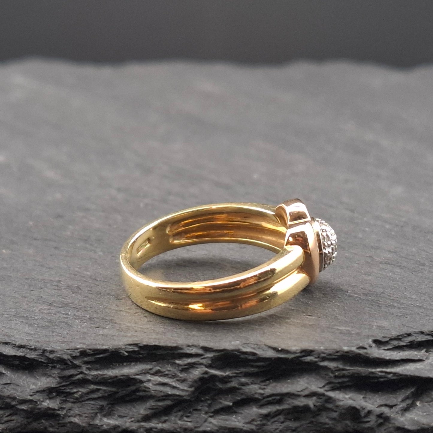 Ring Gold 750er mit Diamanten in Herzförmiger Krone