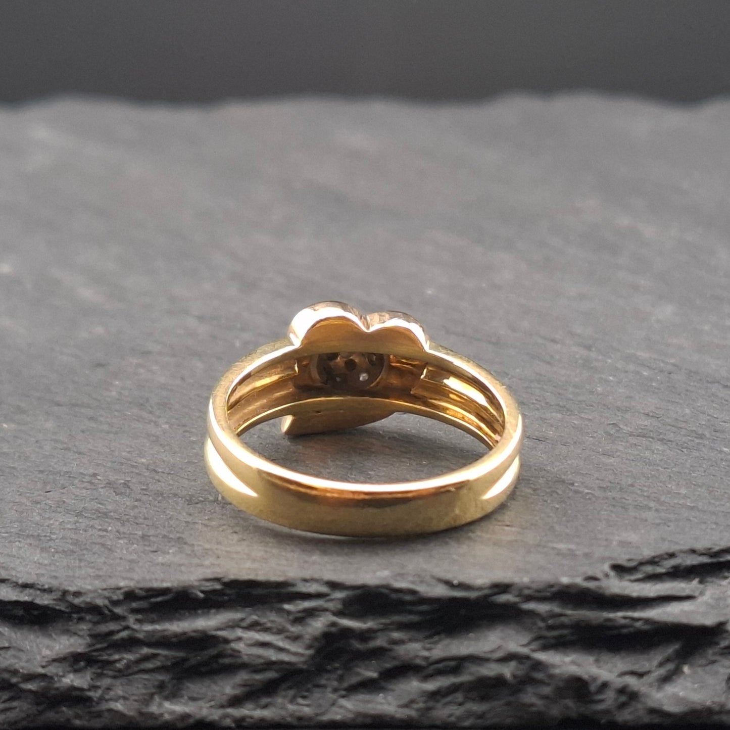 Ring Gold 750er mit Diamanten in Herzförmiger Krone