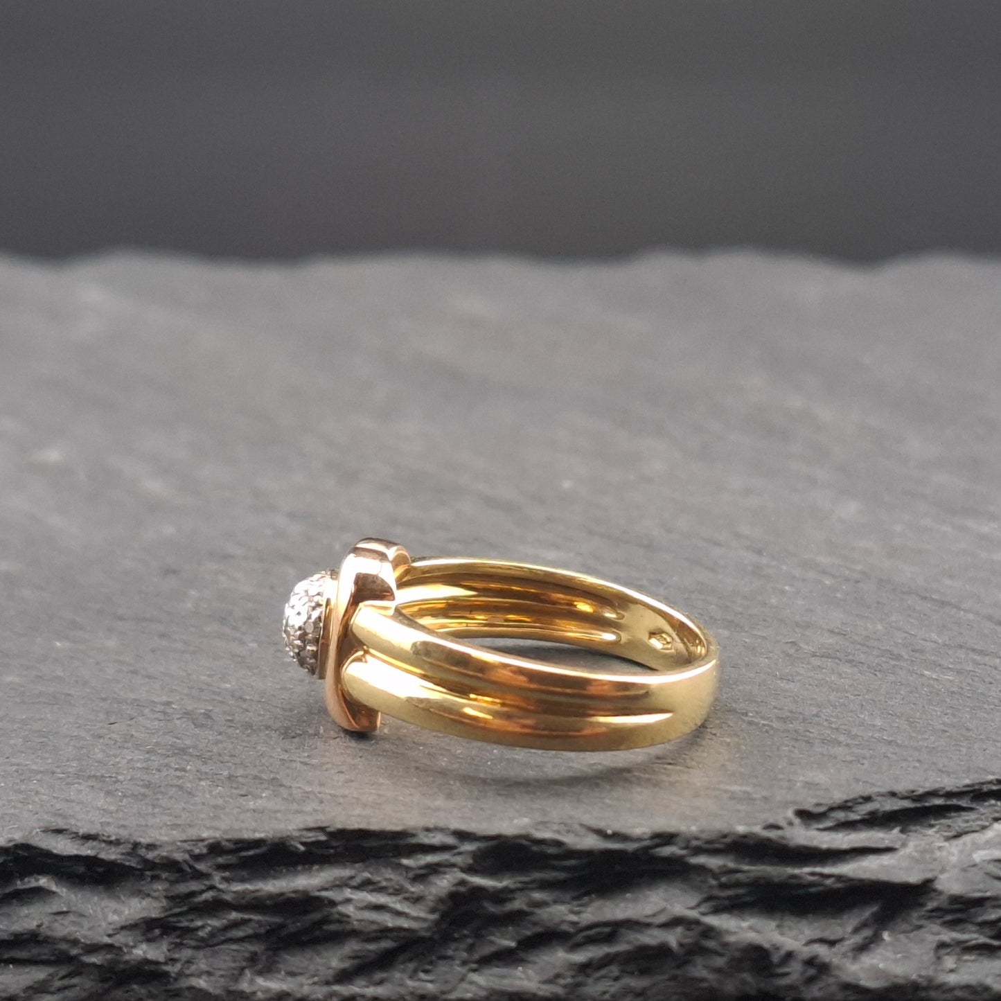Ring Gold 750er mit Diamanten in Herzförmiger Krone