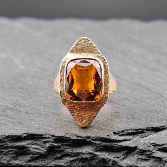 Ring Gold 585er Saphir Edelstein Damenring Vintage