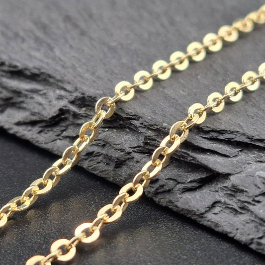 Lange Gelbgold Ankerkette 585er Goldkette Halskette