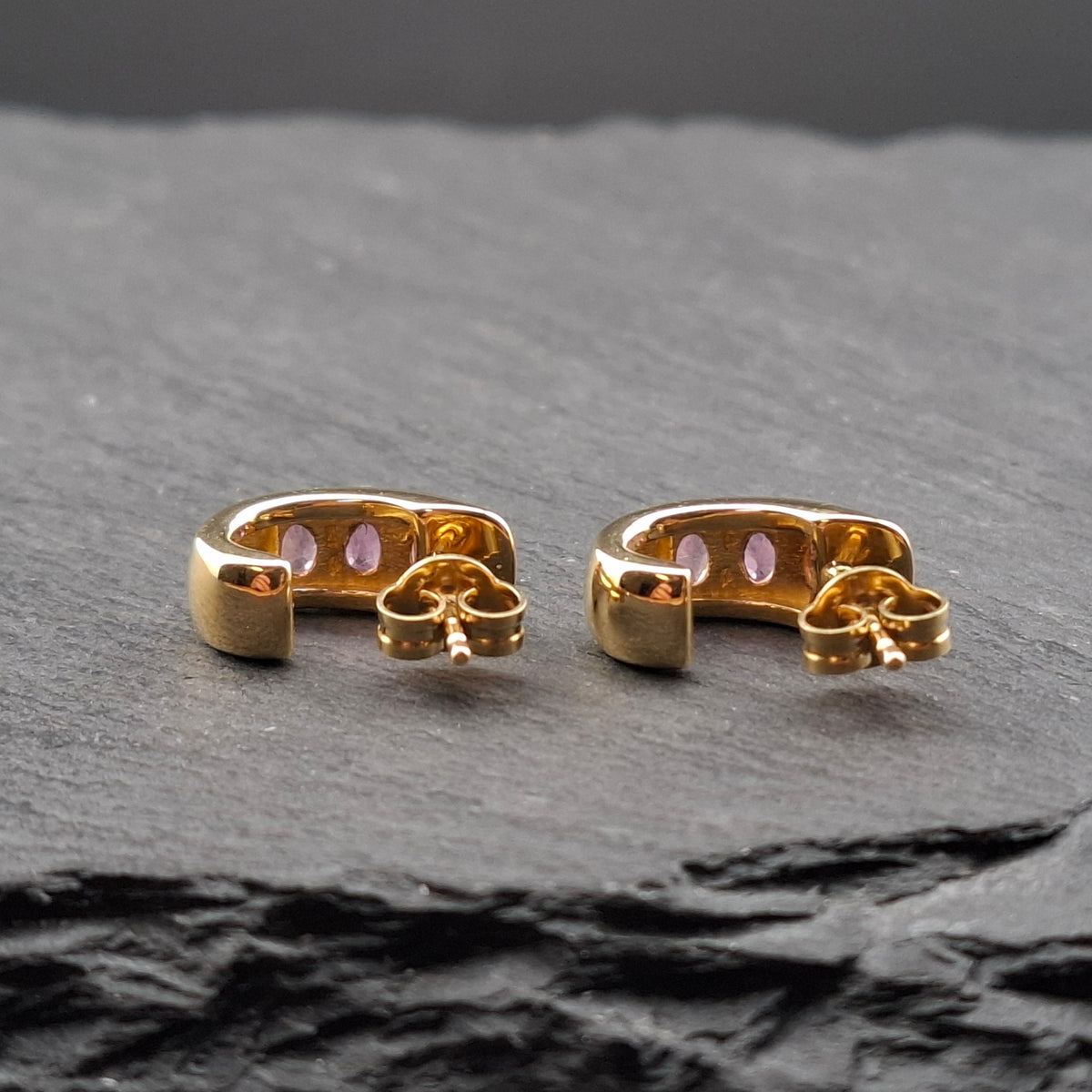 Padparadscha Saphir Ohrstecker