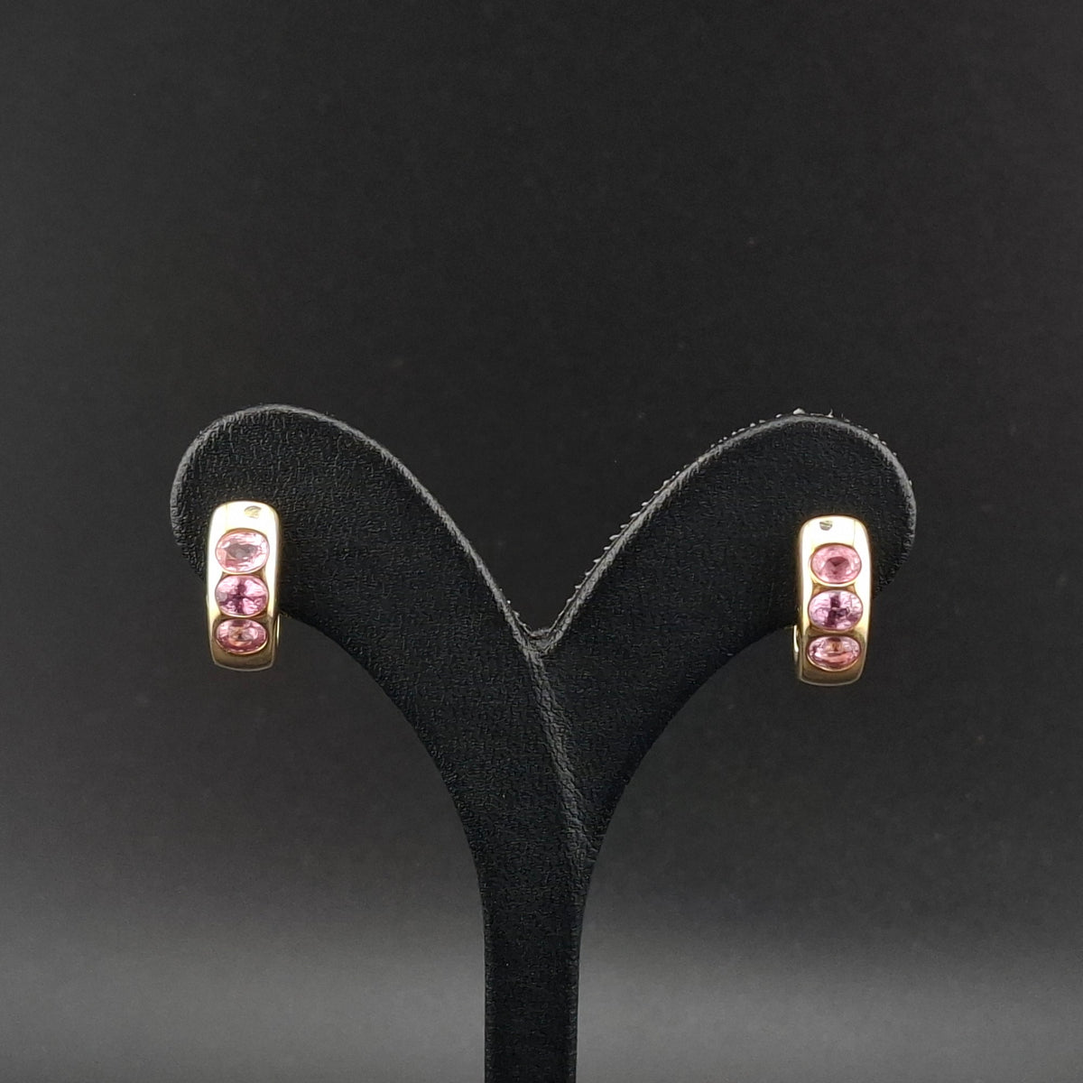 Padparadscha Saphir Ohrstecker