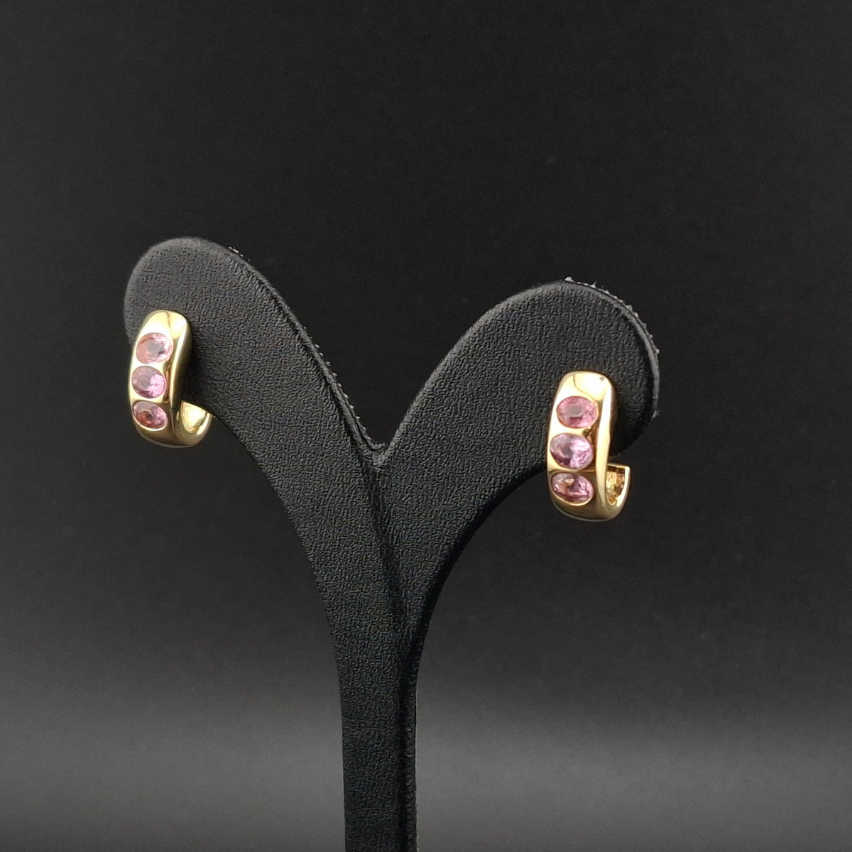 Padparadscha Saphir Ohrstecker