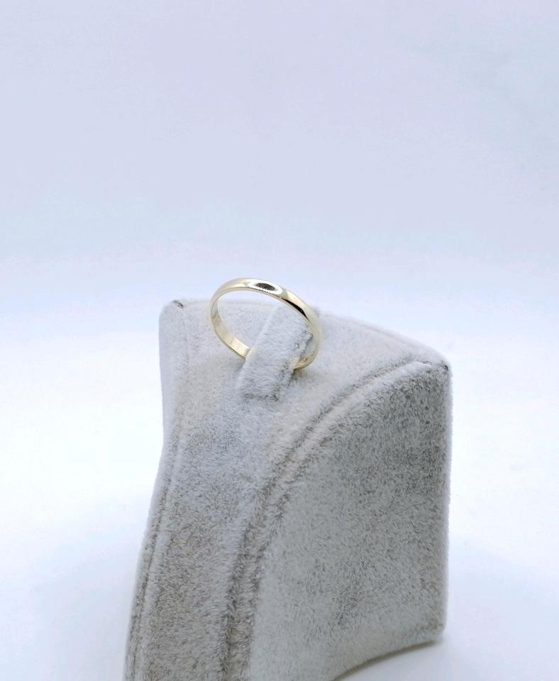 Zarter Gold Bandring, 585er Goldring, Ehering Trauring Gr. 57
