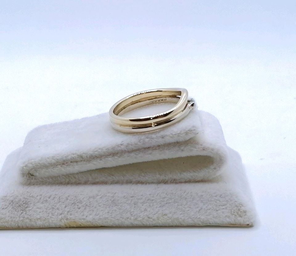 Ring Gold 585er Bicolor mit Zirkonia