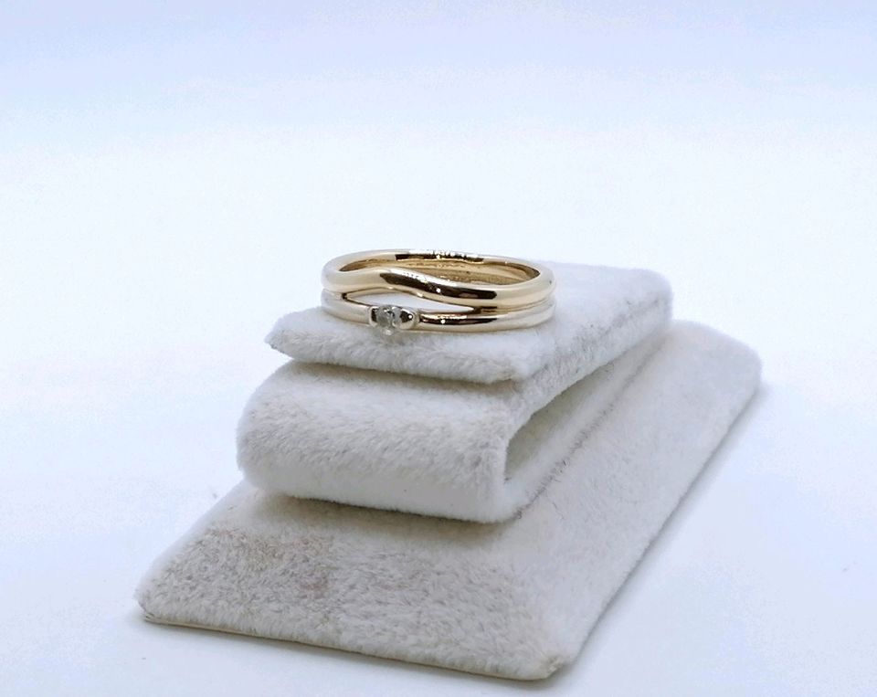 Ring Gold 585er Bicolor mit Zirkonia