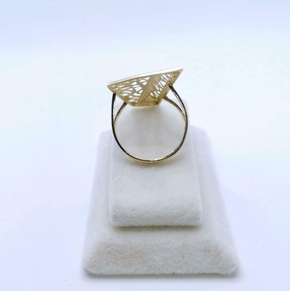 Ring Gold 585er prunkvoll mit Zirkonia Gr. 59