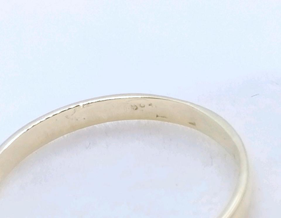 Zarter Gold Bandring, 585er Goldring, Ehering Trauring Gr. 57