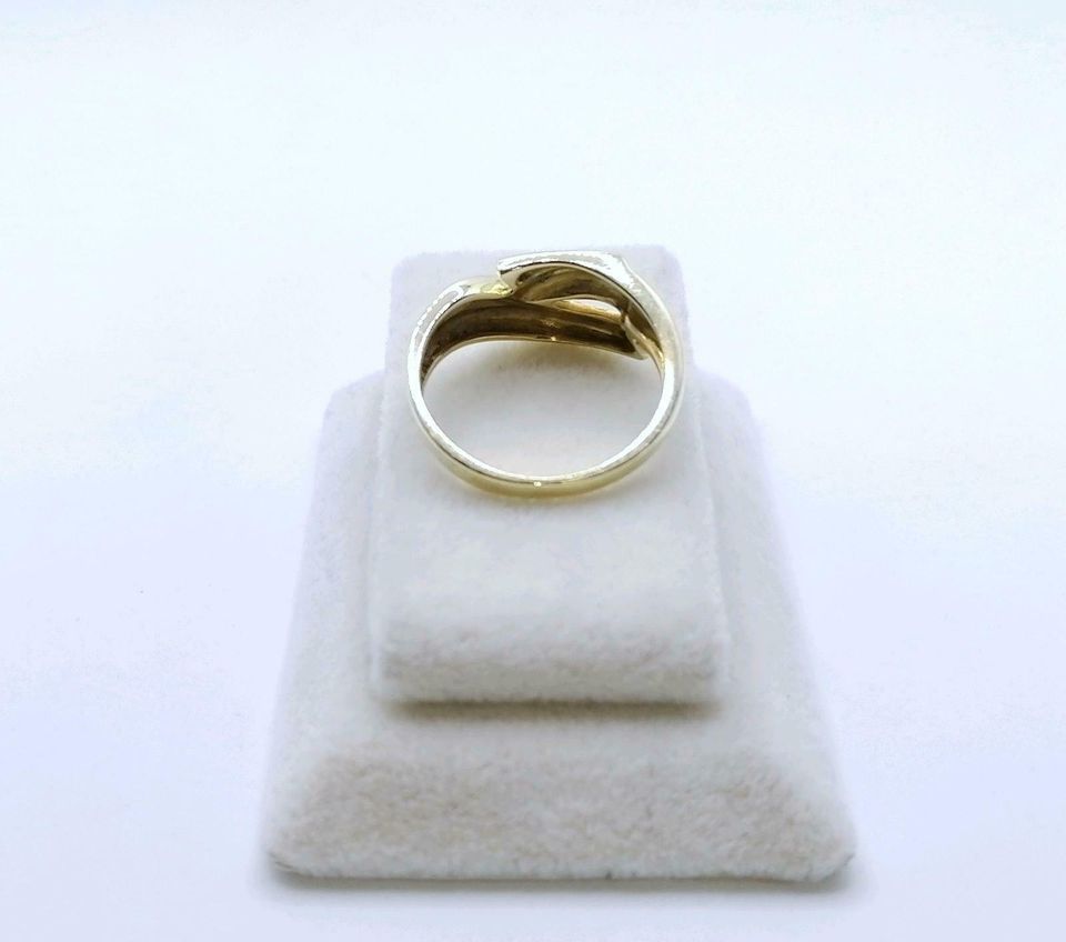 Ring Gold 585er mit Diamantsplitter Gr. 52