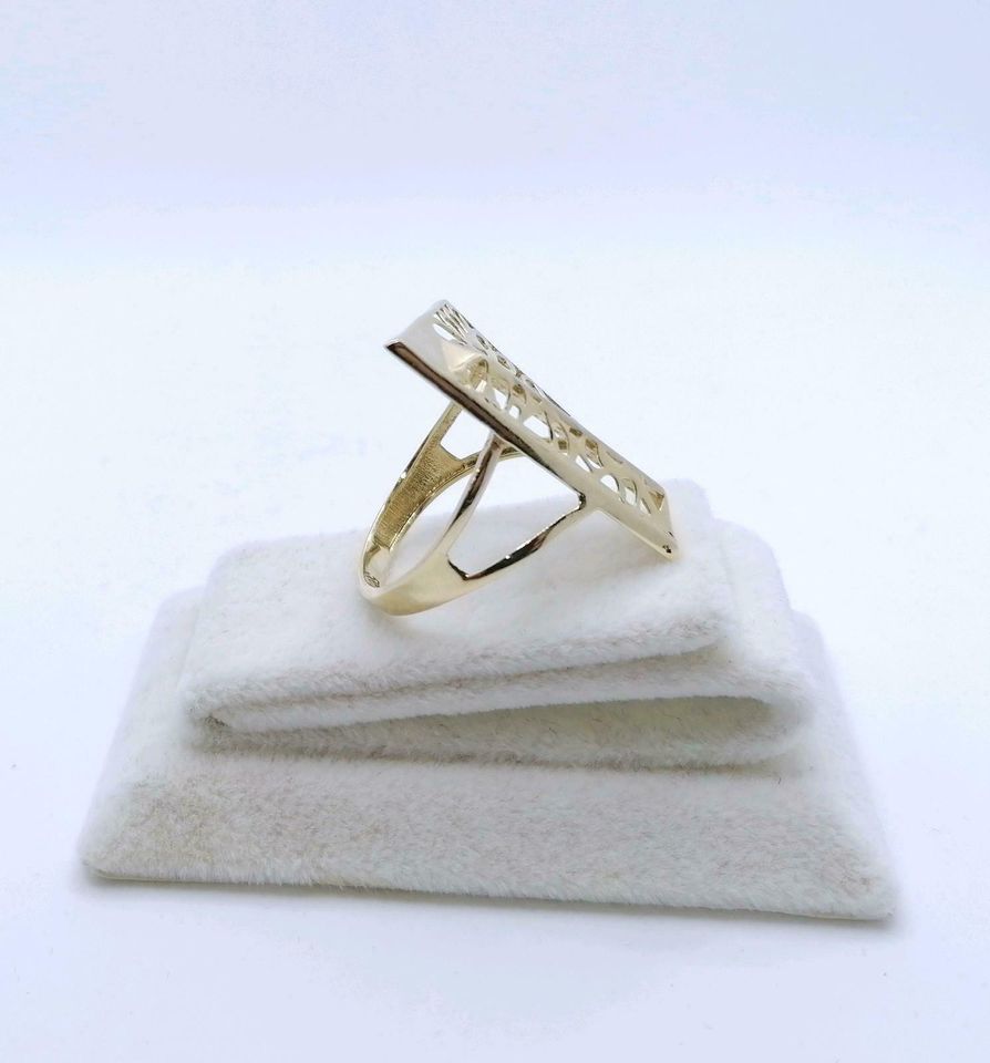 Ring Gold 585er prunkvoll mit Zirkonia Gr. 59
