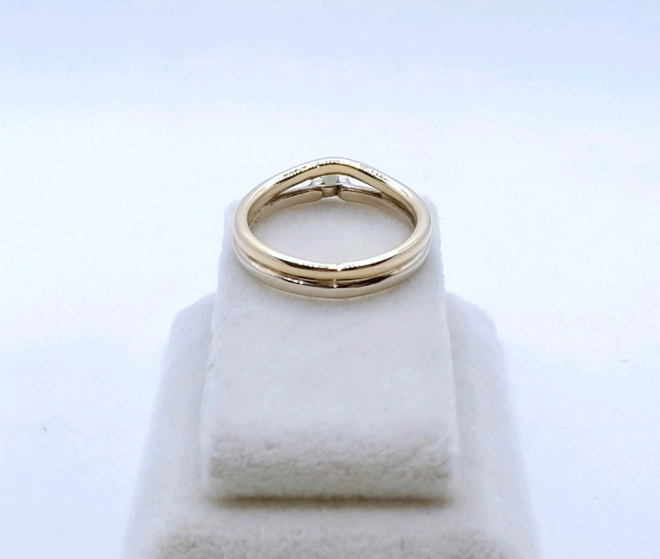 Ring Gold 585er Bicolor mit Zirkonia