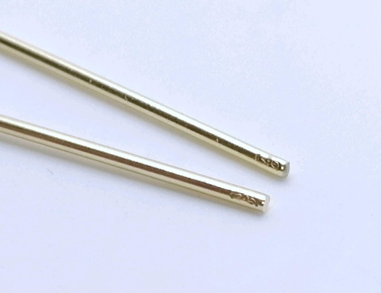 Doppel Loch Piercing, 585er Gold Ohrringe, Ohr Kette