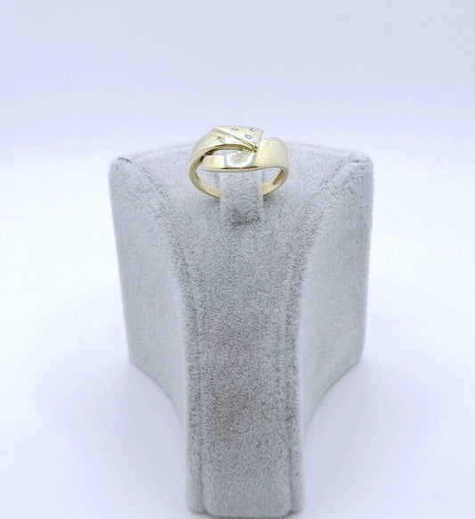 Ring Gold 585er mit Diamantsplitter Gr. 52