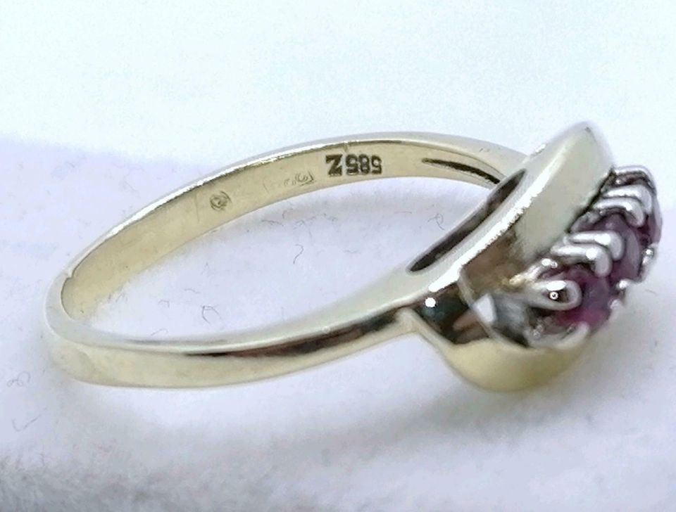Ring Gold 585er mit Rubinen Gr. 53