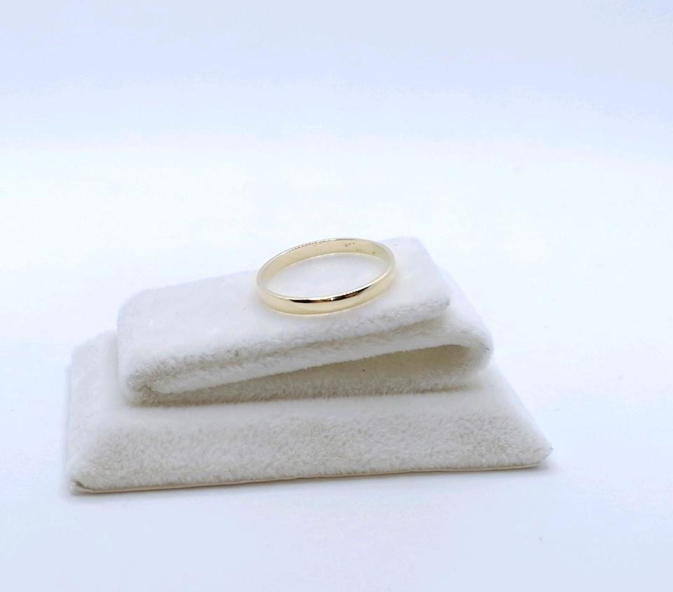 Zarter Gold Bandring, 585er Goldring, Ehering Trauring Gr. 57