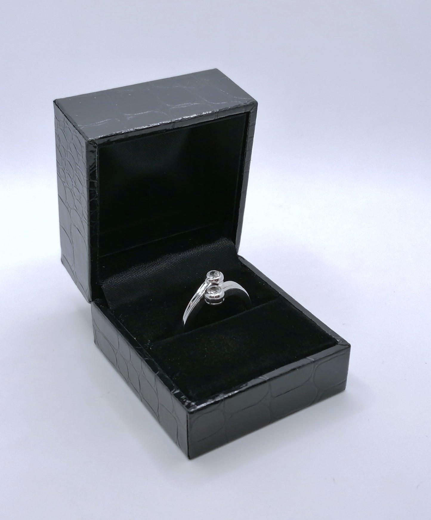 Artdeco um 1930 Damenring Weißgold mit Brillanten Gr. 58