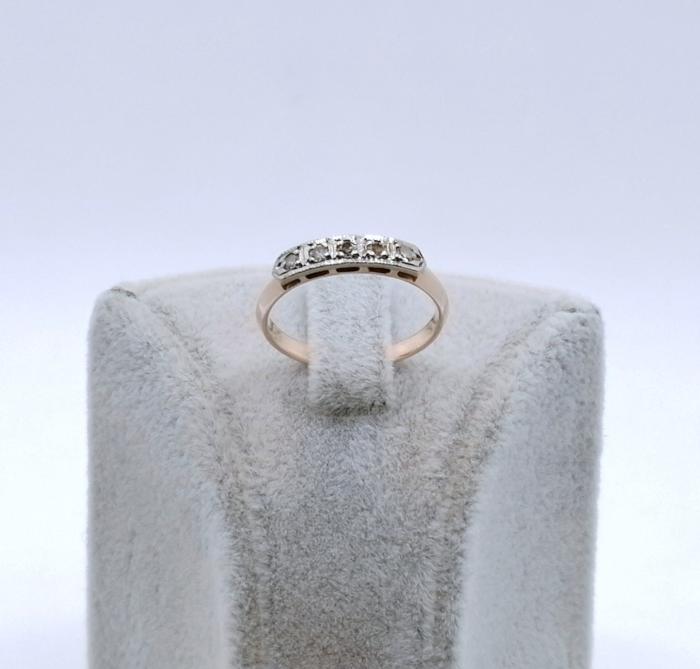 Ring Rotgold 583er UdSSR Sowjet mit Diamanten Gr. 53