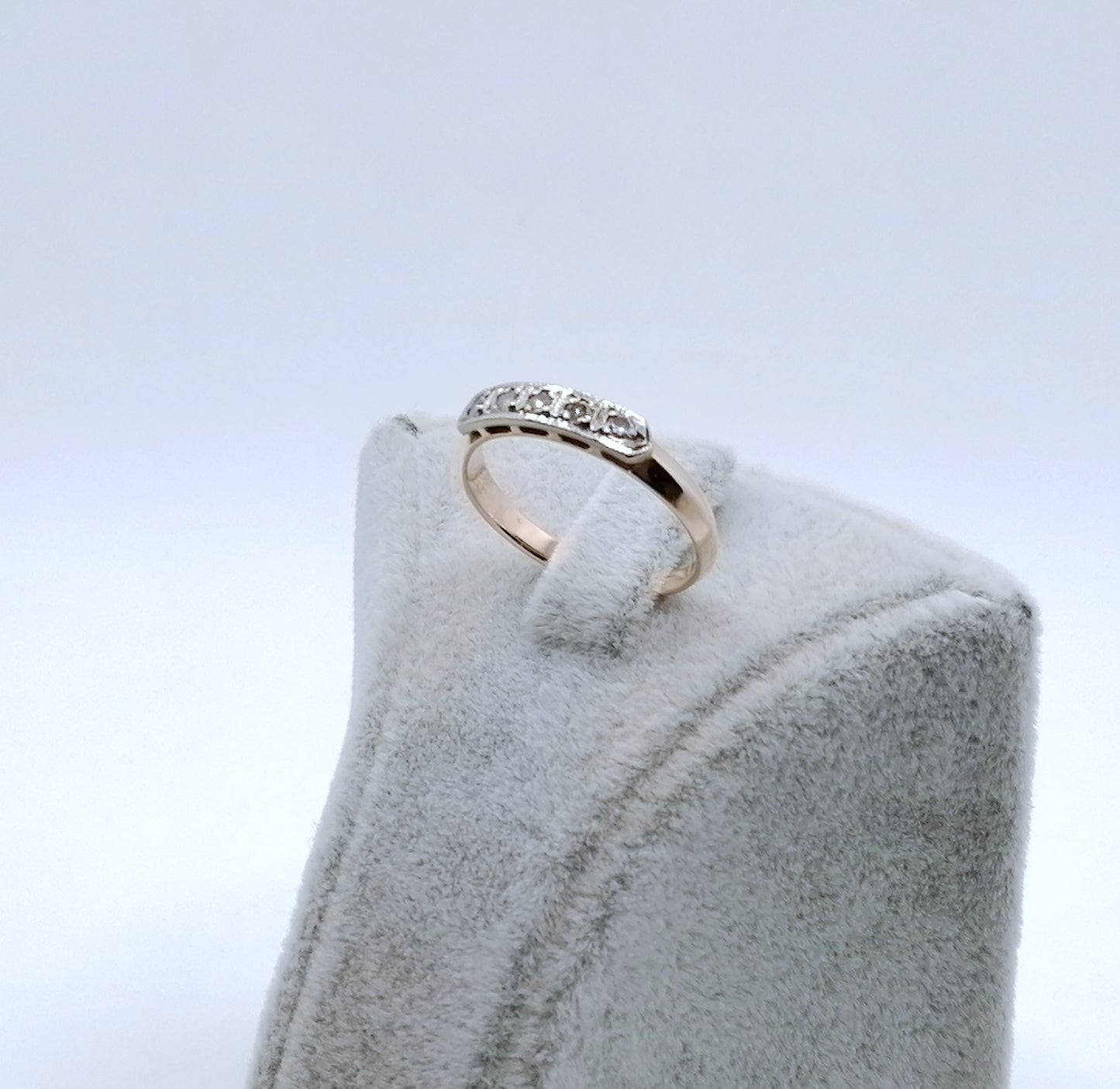 Ring Rotgold 583er UdSSR Sowjet mit Diamanten Gr. 53