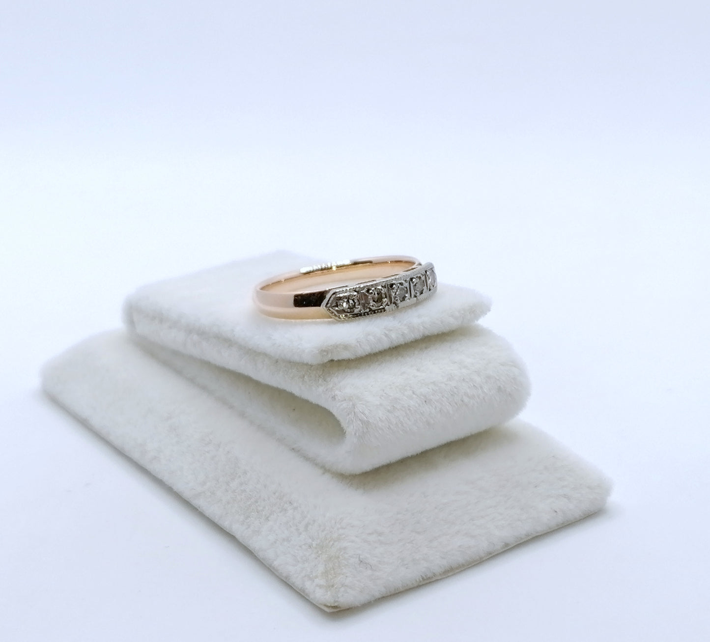 Ring Rotgold 583er UdSSR Sowjet mit Diamanten Gr. 53