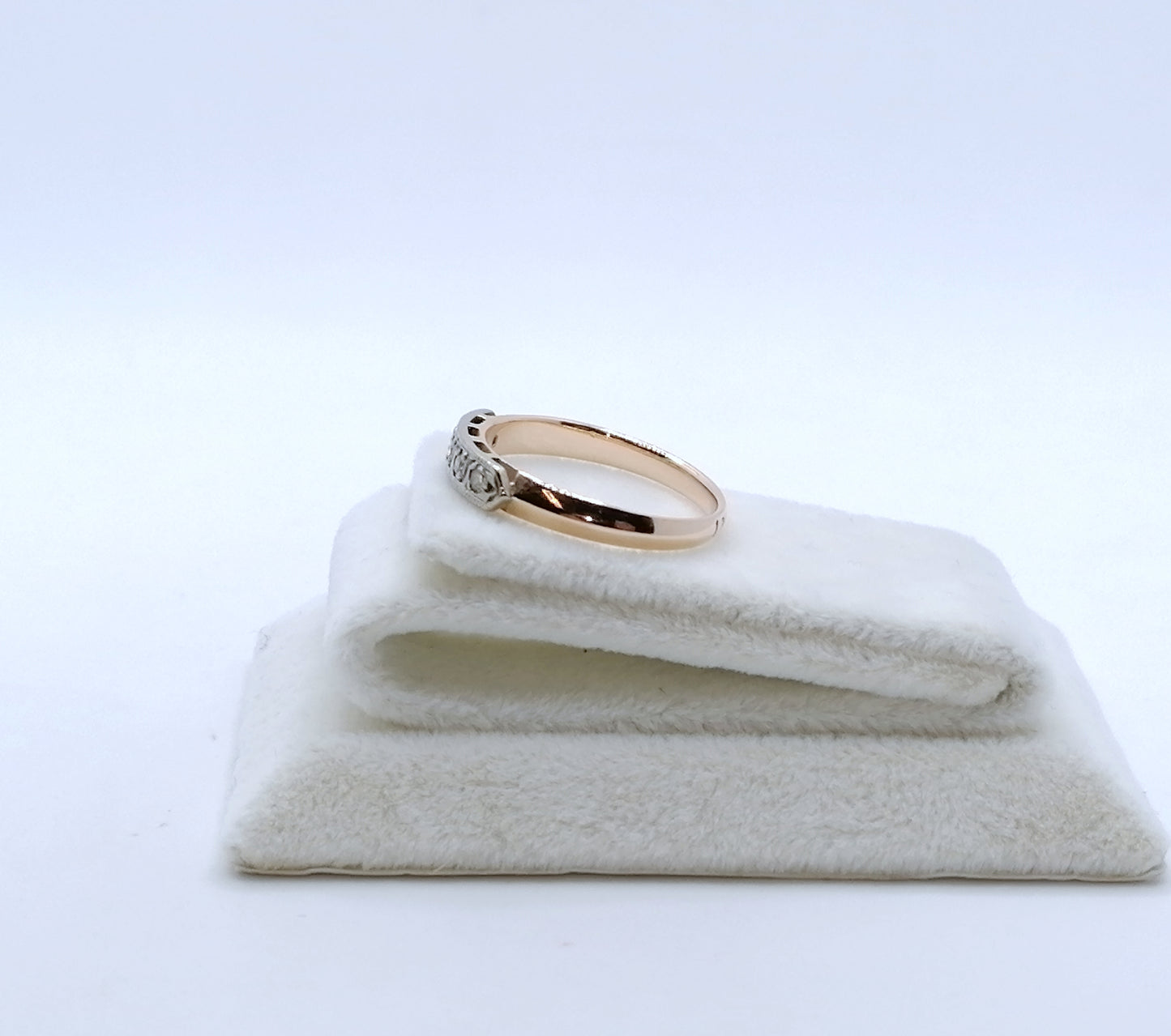 Ring Rotgold 583er UdSSR Sowjet mit Diamanten Gr. 53