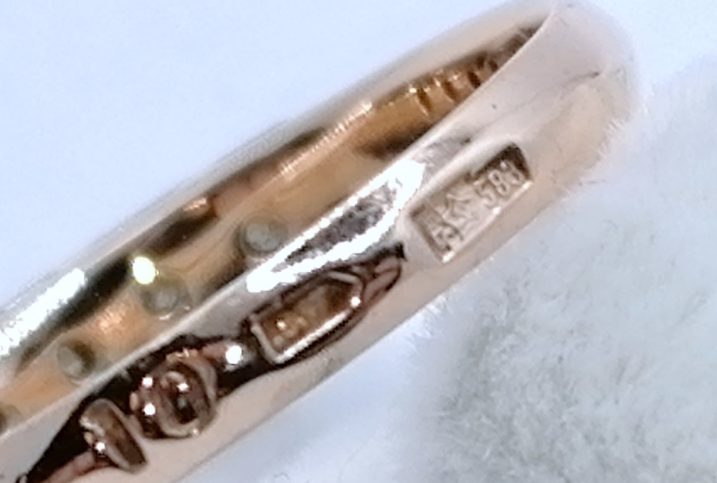 Ring Rotgold 583er UdSSR Sowjet mit Diamanten Gr. 53