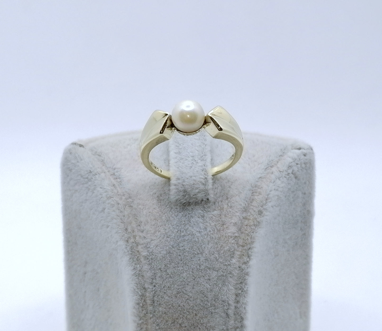 Ring Gold 585er Perlenring Damenring Gr. 53