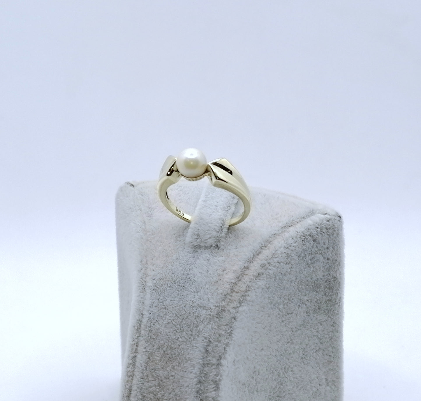 Ring Gold 585er Perlenring Damenring Gr. 53